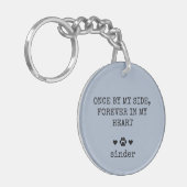 Keepomwille Dog Sympathie Gezegde Pet Foto Sleutelhanger (Voorkant Links)