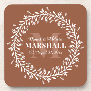 Keepomwille Pas getrouwd Couple Oranje Wreater Mon Bier Onderzetter