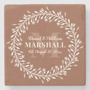 Keepomwille Pas getrouwd Couple Oranje Wreater Mon Stenen Onderzetter