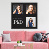 Keepomwille Photo Black PhD-Afstuderen Canvas Afdruk (Insitu (Woonkamer))