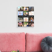 Keepomwille Photo Collage Grandma Black Canvas Afdruk (Insitu (Woonkamer))