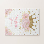 Keepomwille Pink Gold Crown Princess Birthday Gift Legpuzzel (Horizontaal)