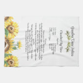 Keepomwille Recipe Sjabloon Waterverf Sunflower Gi Theedoek (Horizontaal)