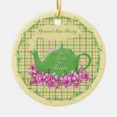 Keepomwille Tea Time Teapot Keramisch Ornament (Voorkant)
