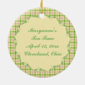 Keepomwille Tea Time Teapot Keramisch Ornament (Achterkant)