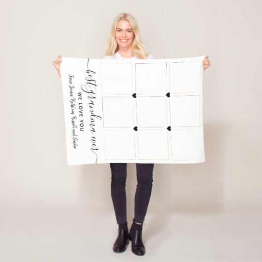 Keepomwille verbonden door Love 9 Photo Collage Fleece Deken (In situ)