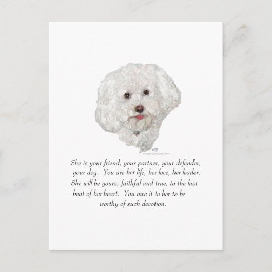 Keepomwille, Vrouw Dog Briefkaart (Voorkant)