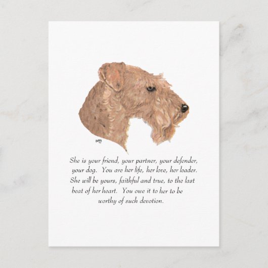 Keepomwille, Vrouw Dog Briefkaart (Voorkant)