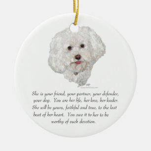 Keepomwille, Vrouw Dog Keramisch Ornament