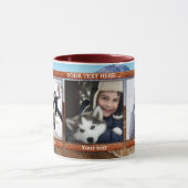 Keepsake 3 foto's Winter Mountain gepersonaliseerd Mok (Midden)