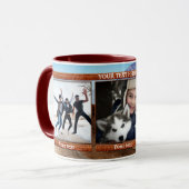 Keepsaké 3 Photos Hiver Mountain Mug personnalisé (Devant gauche)