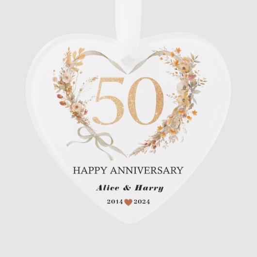 Keepsaké 50e anniversaire 💞 Mariage d'or (devant)