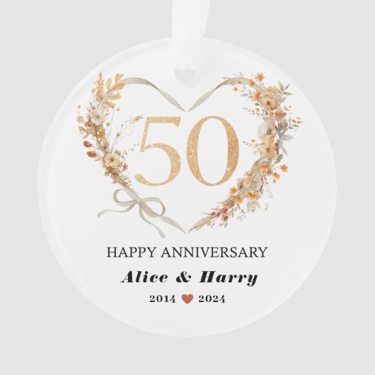 Keepsaké 50e anniversaire 💞 Mariage d'or (devant)