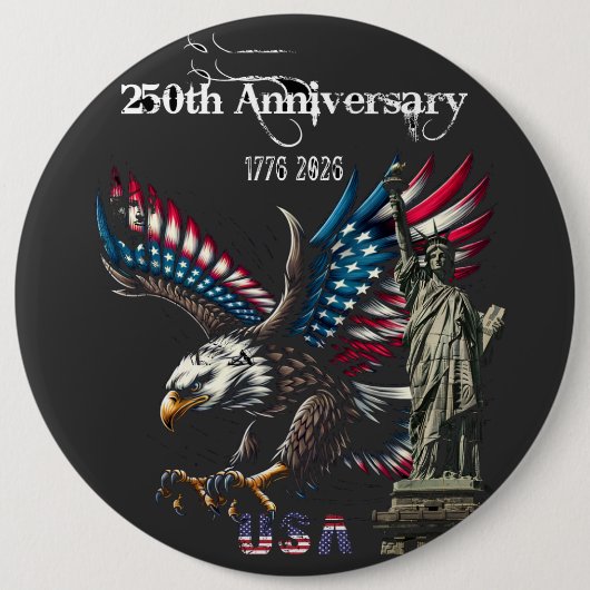 Keepsake Anniversary 250th USA Ronde Button 6,0 Cm (Voorkant)