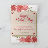 Keepsake  bloemige moderne elegante Moederdag Kaart (Binnen)