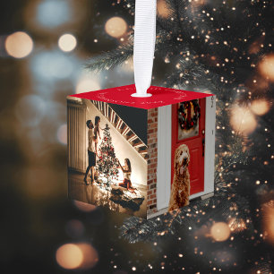 Keepsake Christmas Family Photo Cube Kubus Ornament