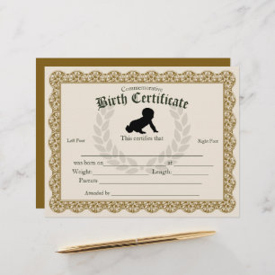 Keepsake Fill-in Voetafdruk Baby Geboortecertifica