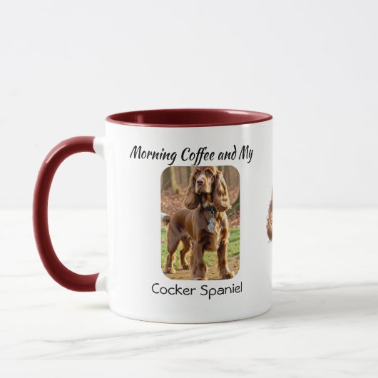 Keepsake Foto Cocker Spaniel Personaliseren Mok (Links)