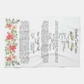 Keepsake Heirloom lang recept kerstcadeau Theedoek (Horizontaal)