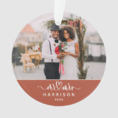 Keepsake meest prachtige tijd bruiloft foto ornament (voorkant)