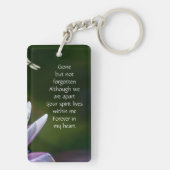 Keepsake Memorial Dragonfly Lotus Flower Sleutelhanger (achterkant)