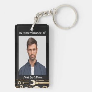 Keepsake Memorial Foto Gebed Gereedschap Mechanic Sleutelhanger