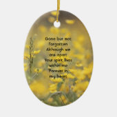 Keepsake Memorial Photo Barn Owl Bird  Keramisch Ornament (Voorkant)