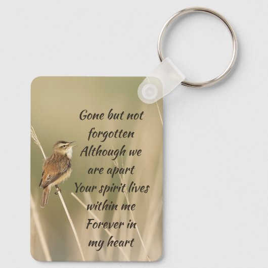Keepsake Memorial Photo Bird Garden Nature Sleutelhanger (Achterkant)