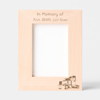 Keepsake Memorial  Semi-Truck Tractor-trailer  Gegraveerde Lijstjes