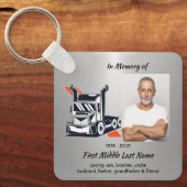 Keepsake Memorial Semi-Truck Tractor-trailer  Sleutelhanger (Voorkant)