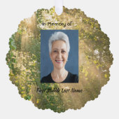 Keepsake Memorial Sunshine Golden Forest Ornament Kaart (Voorkant)