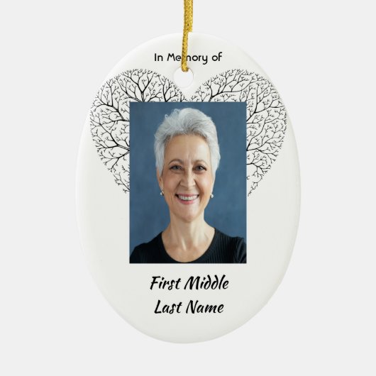 Keepsake Memorial  Tree of Life Heart Love Keramisch Ornament (Voorkant)