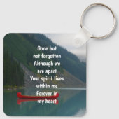 Keepsake Memorial Wilderness Lake Canoe Sleutelhanger (Achterkant)