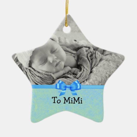 Keepsake Ornament voor Baby Boy naar Mimi (Voorkant)