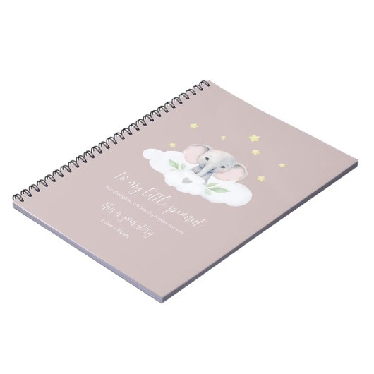 Keepsaké Pregnancy Journal rose moderne Elephant (Côté gauche)