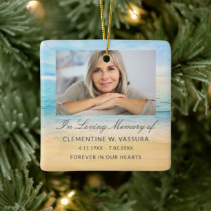 Keepsake Remembrance Beach Foto Keramisch Ornament