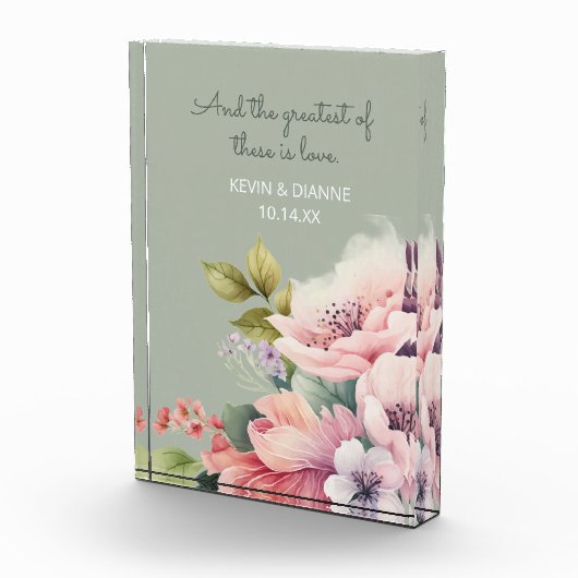 Keepsake Wedding Gift! Custom Love  Fotoblokken (Rechts)