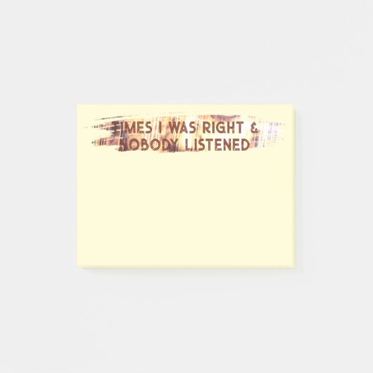KEER DAT IK Gelijk HAD Post-it® Notes (Voorkant)