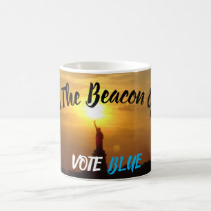 Keer het baken van de hoop terug STEMMING BLAUW Koffiemok