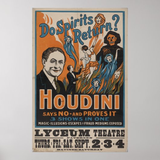 Keer je spiritten terug? Houdini zegt nee en beves Poster (Voorkant)