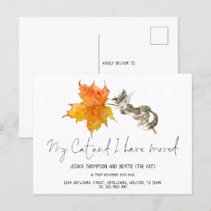 Keer Mijn Kat ik heb Bewegd Manuscript Nieuw Huis Briefkaart