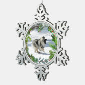 Kees courant dans la neige ornement de Noël (Vue impression)