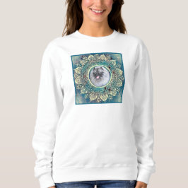 Kees op blauw groen mandala sweatshirt