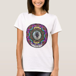 Kees op paarse mandala wit T shirt