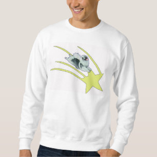 Kees sur un sweatshirt étoilé