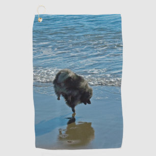 Keesdoorn Ballet-foto - Cute Original Dog Art Golfhanddoek