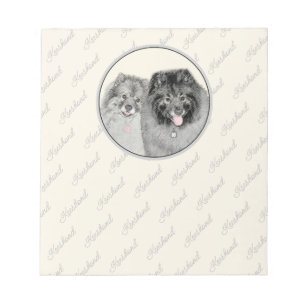 Keesdoorn Graphics Keeshond Ma en Son Notepad Notitieblok