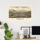 Keeseville, New York Panoramic Map - 1887 Poster (Thuiskantoor)
