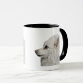 Keeshond (10 jaar oud) close-up mok (Voorkant rechts)