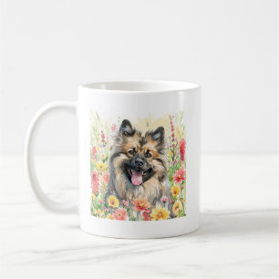 Keeshond Aquarel Mok